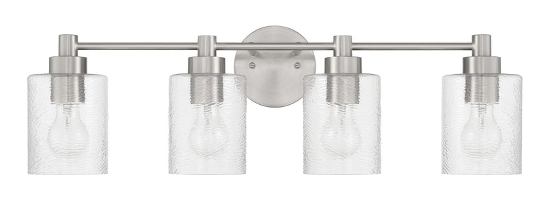 Craftmade 60204-BNK Four Light Vanity, Brushed Polished Nickel