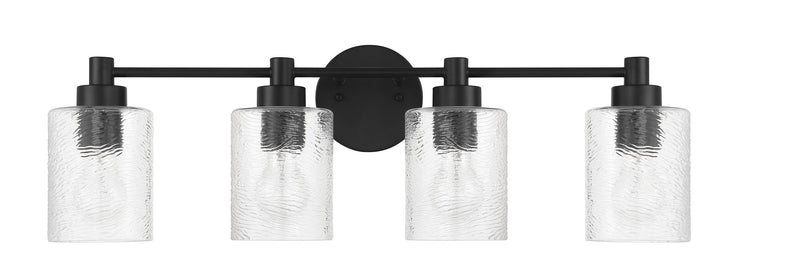 Craftmade 60204-FB Four Light Vanity, Flat Black