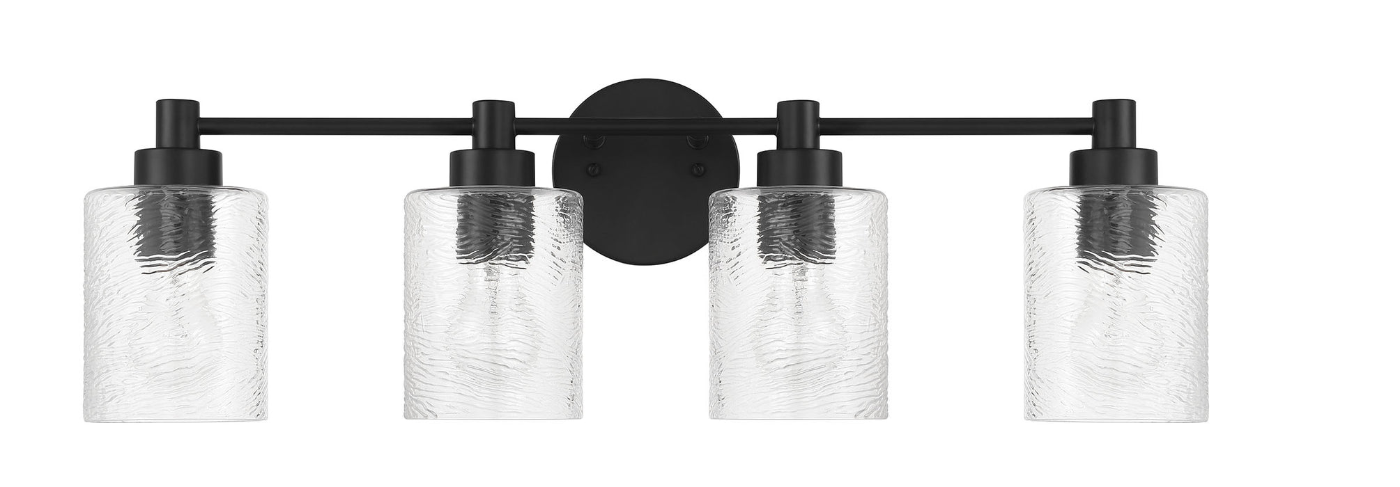 Craftmade 60204-FB Four Light Vanity, Flat Black