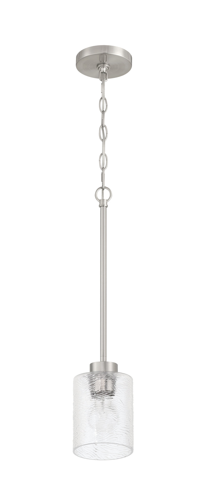 Craftmade 60291-BNK One Light Mini Pendant, Brushed Polished Nickel