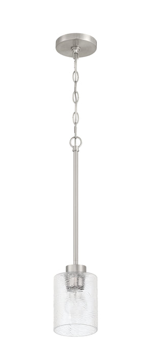 Craftmade 60291-BNK One Light Mini Pendant, Brushed Polished Nickel