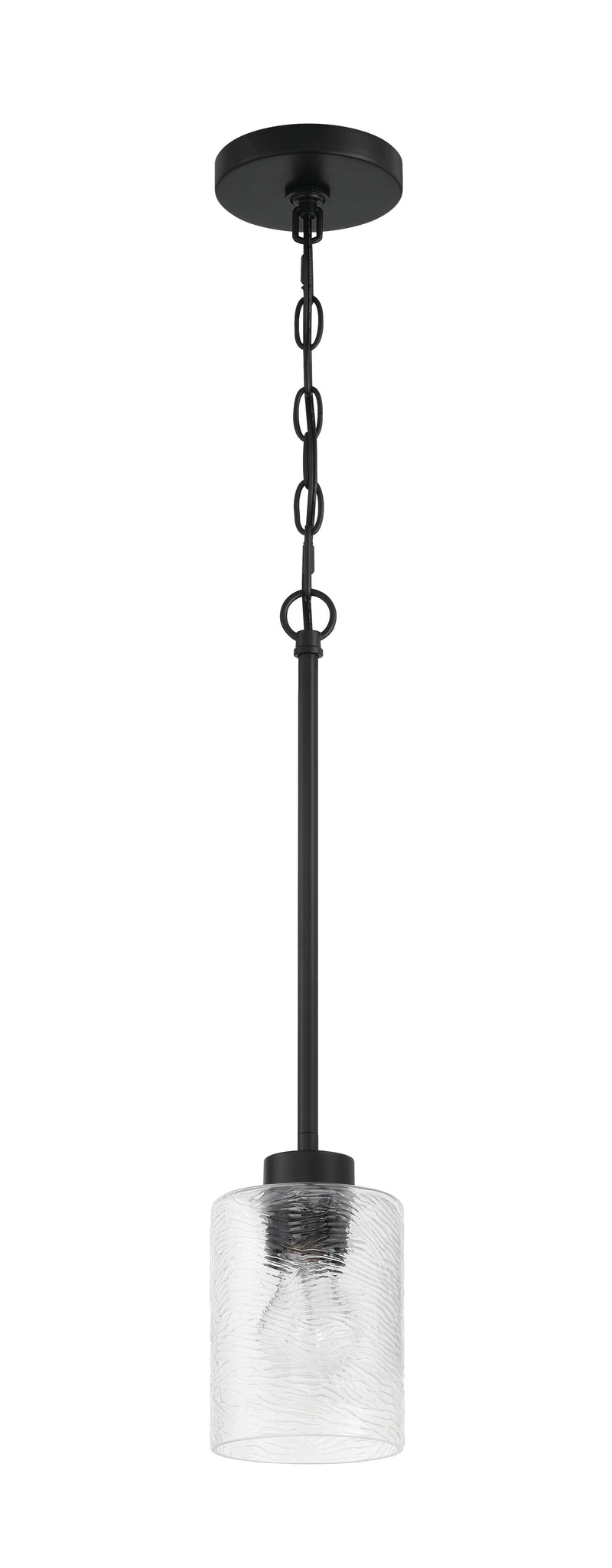 Craftmade 60291-FB One Light Mini Pendant, Flat Black