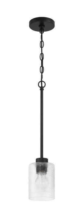 Craftmade 60291-FB One Light Mini Pendant, Flat Black