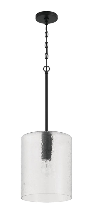 Craftmade 60292-FB One Light Pendant, Flat Black