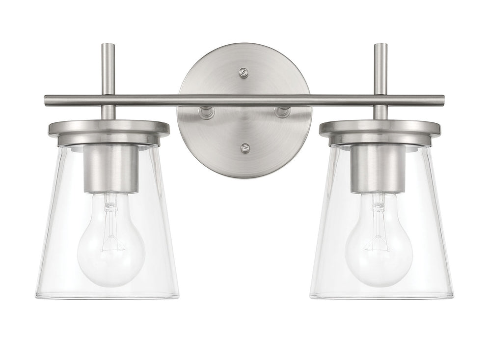 Craftmade 60402-BNK Two Light Vanity, Brushed Polished Nickel