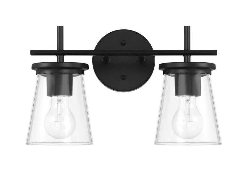 Craftmade 60402-FB Two Light Vanity, Flat Black