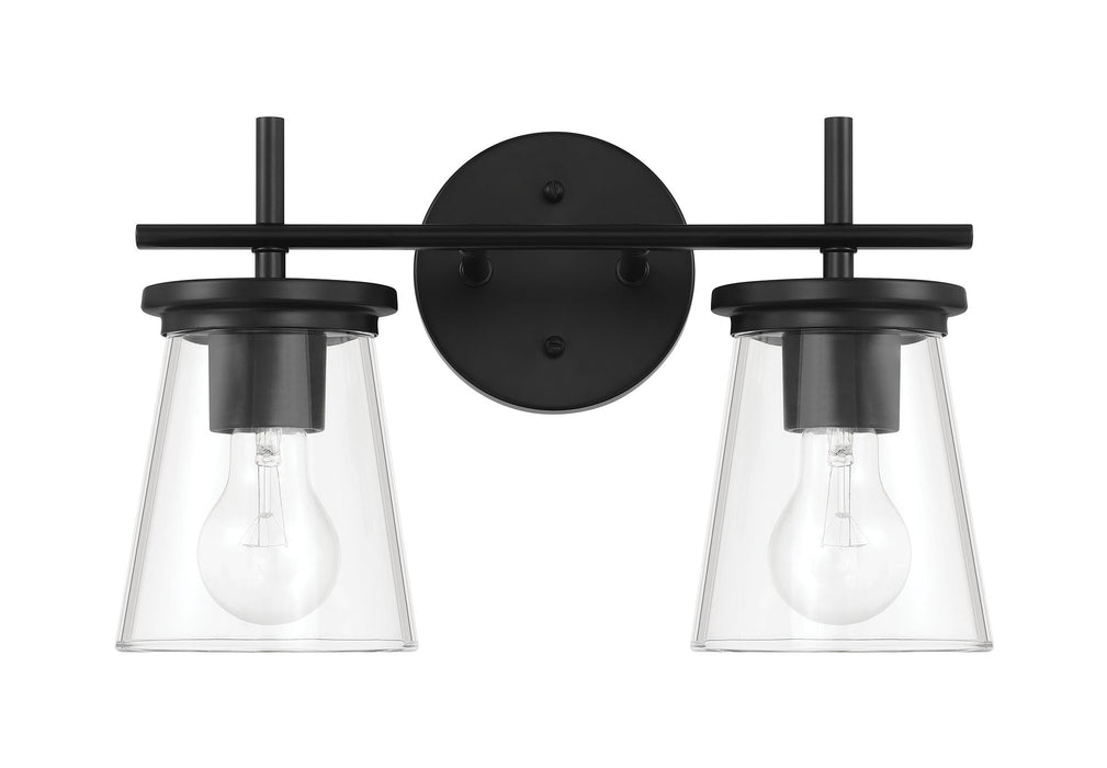 Craftmade 60402-FB Two Light Vanity, Flat Black
