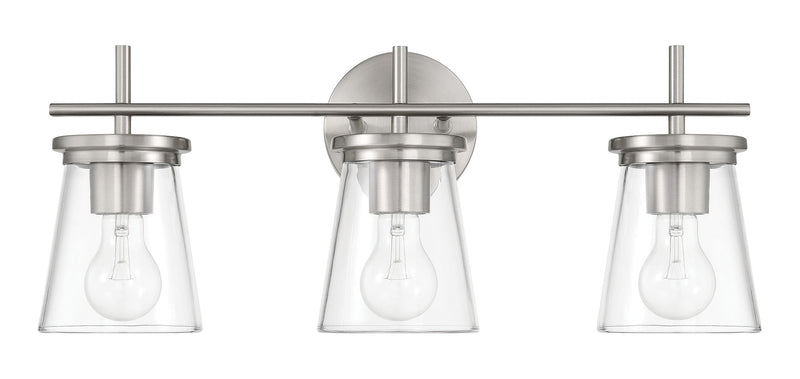 Craftmade 60403-BNK Three Light Vanity, Brushed Polished Nickel