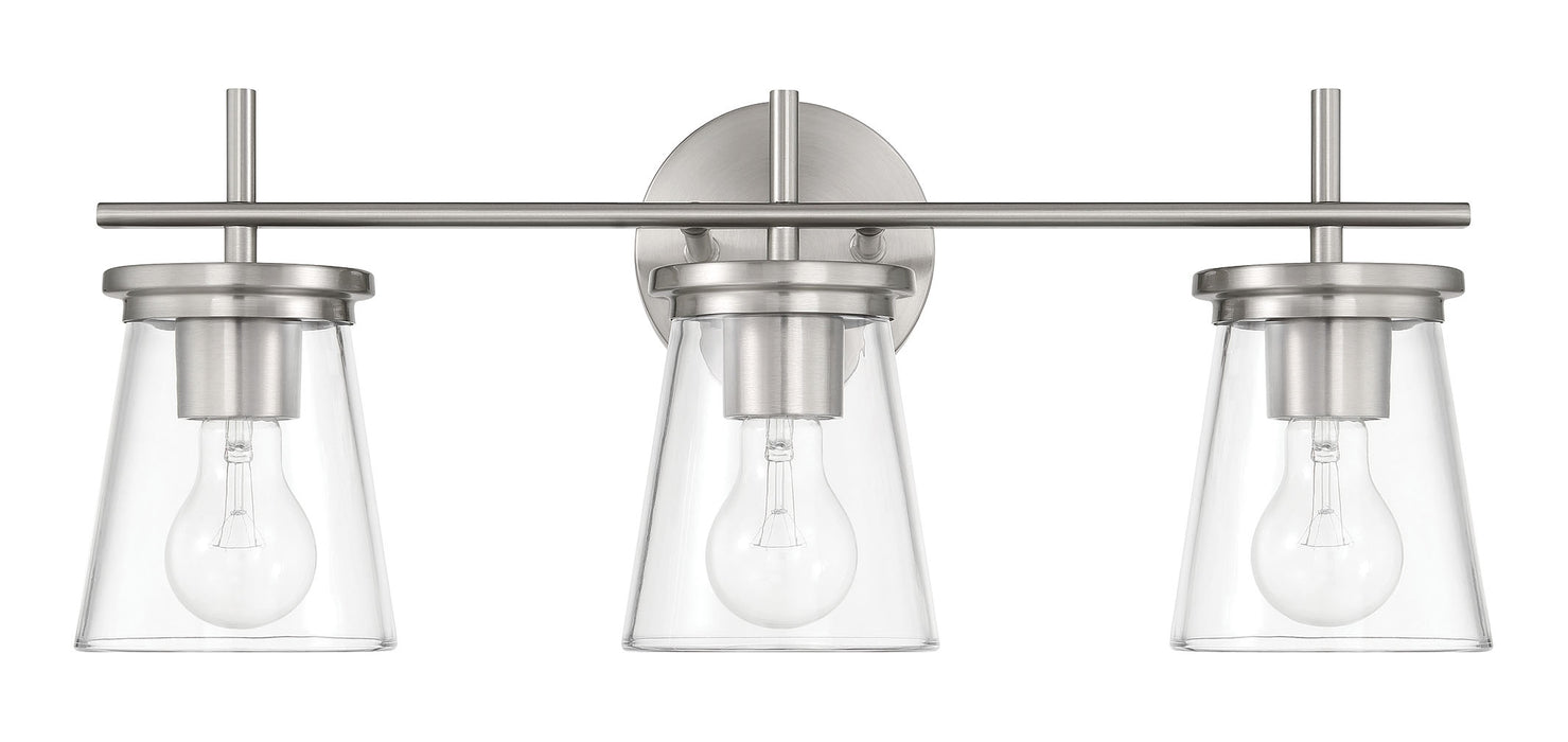 Craftmade 60403-BNK Three Light Vanity, Brushed Polished Nickel