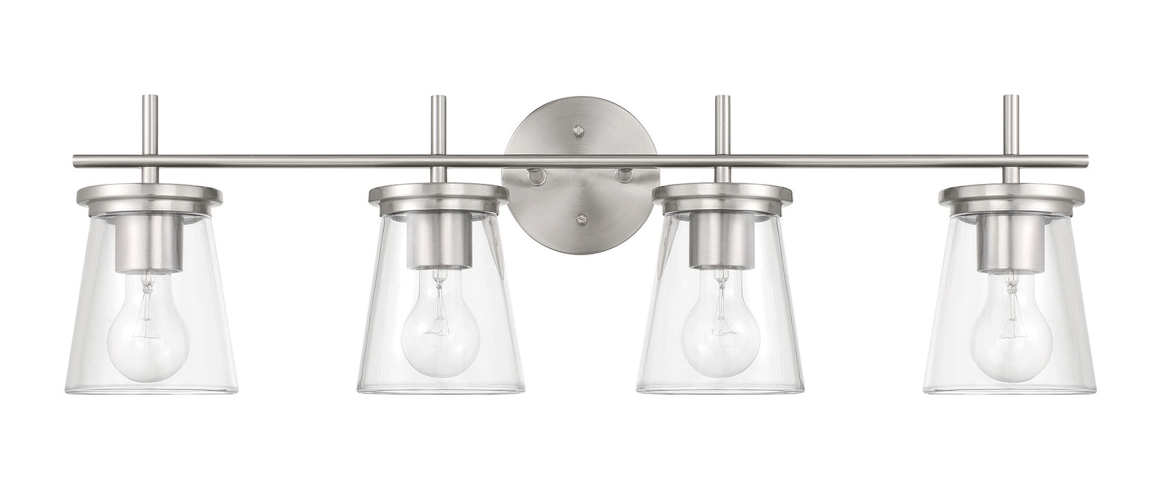 Craftmade 60404-BNK Four Light Vanity, Brushed Polished Nickel