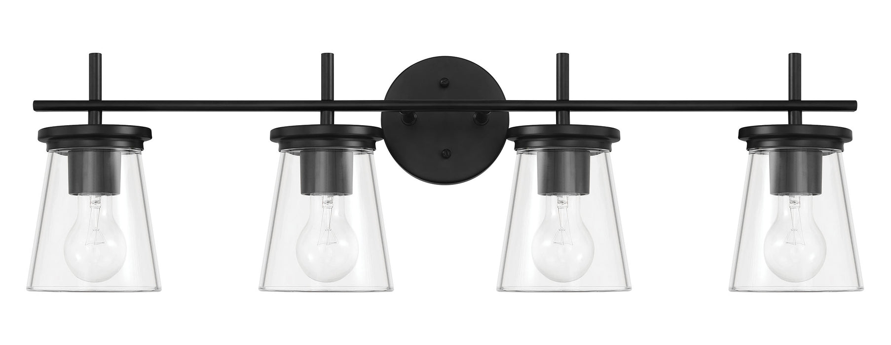 Craftmade 60404-FB Four Light Vanity, Flat Black
