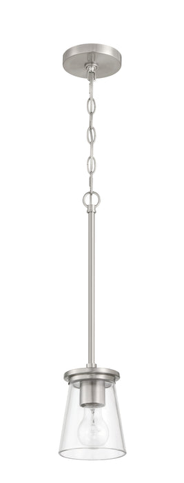 Craftmade 60491-BNK One Light Mini Pendant, Brushed Polished Nickel