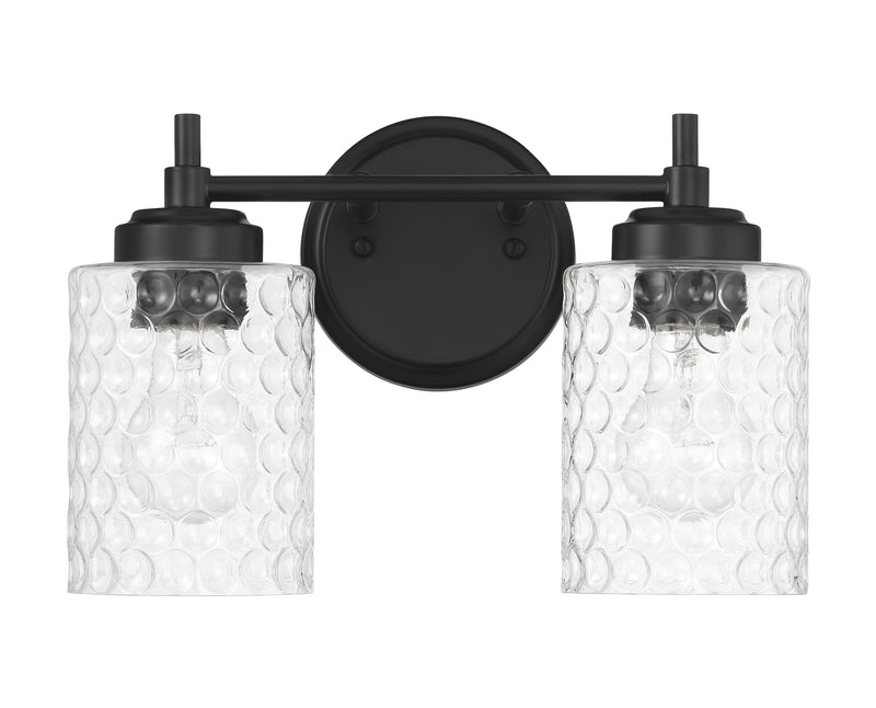 Craftmade 60502-FB Two Light Vanity, Flat Black
