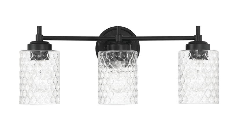 Craftmade 60503-FB Three Light Vanity, Flat Black