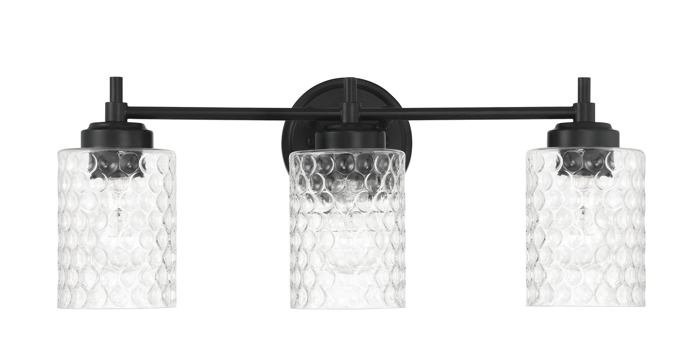 Craftmade 60503-FB Three Light Vanity, Flat Black