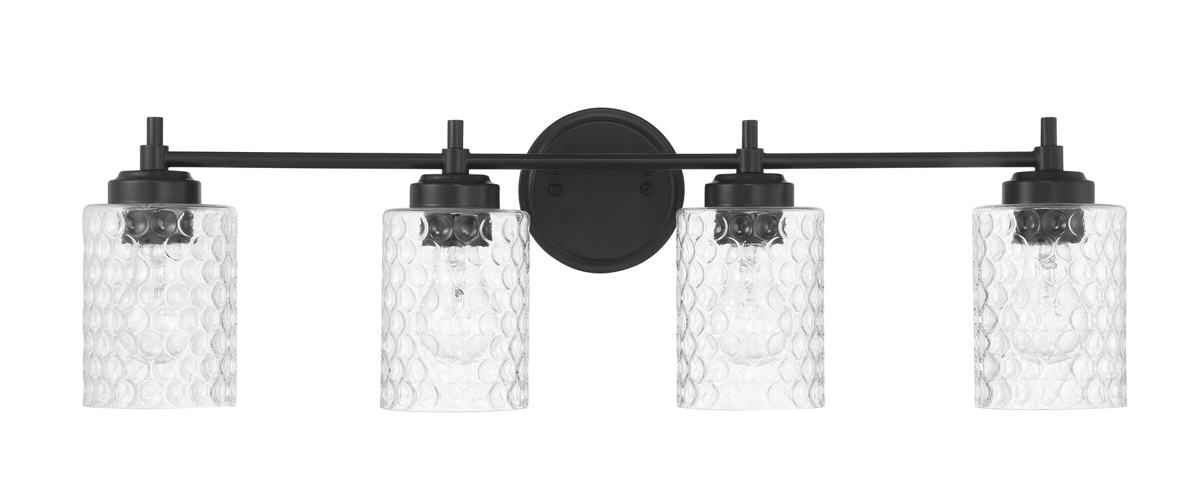 Craftmade 60504-FB Four Light Vanity, Flat Black
