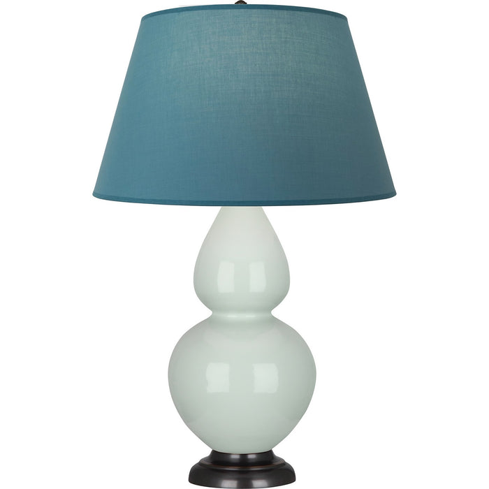 Robert Abbey 1790B One Light Table Lamp, Celadon Glazed Ceramic w/Deep Patina Bronze