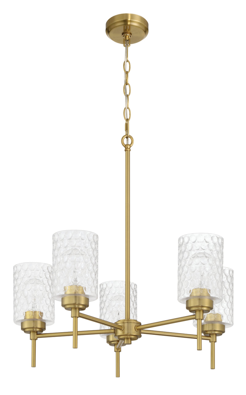 Craftmade 60525-SB Five Light Chandelier, Satin Brass