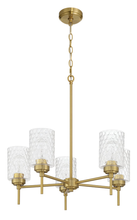 Craftmade 60525-SB Five Light Chandelier, Satin Brass