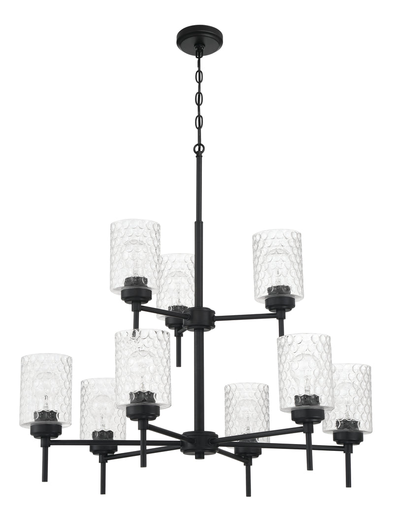 Craftmade 60529-FB Nine Light Chandelier, Flat Black