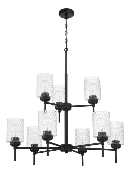 Craftmade 60529-FB Nine Light Chandelier, Flat Black
