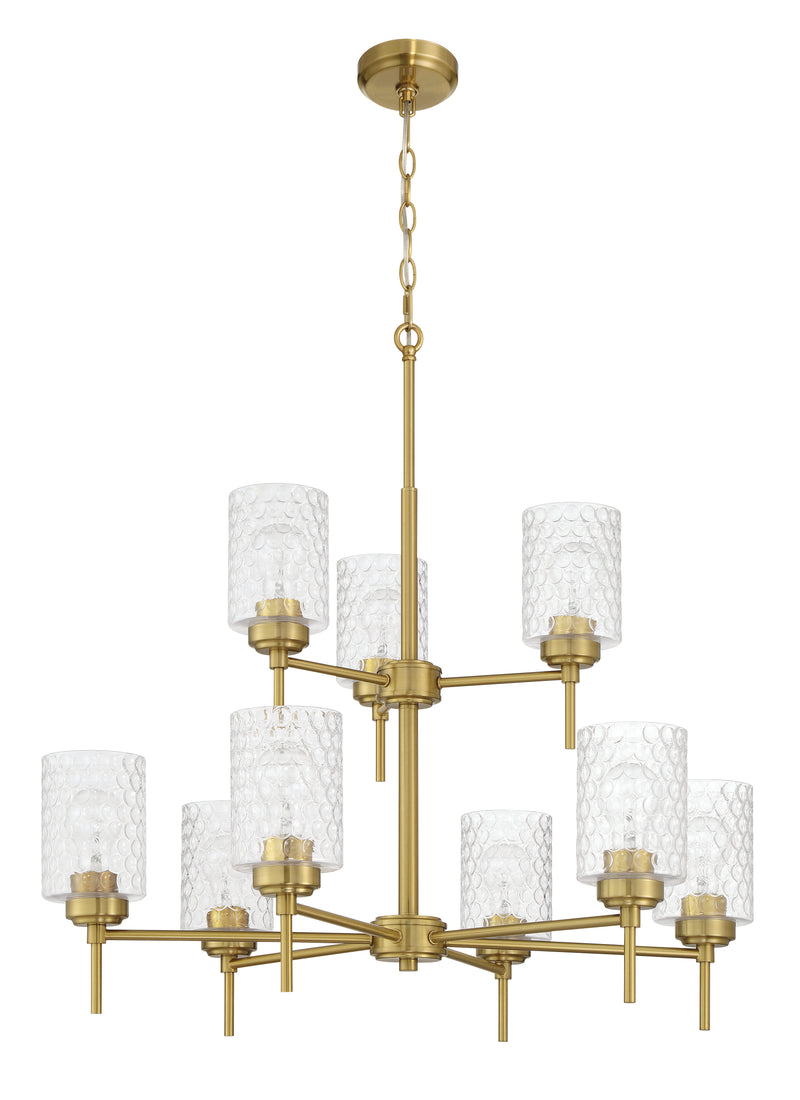 Craftmade 60529-SB Nine Light Chandelier, Satin Brass