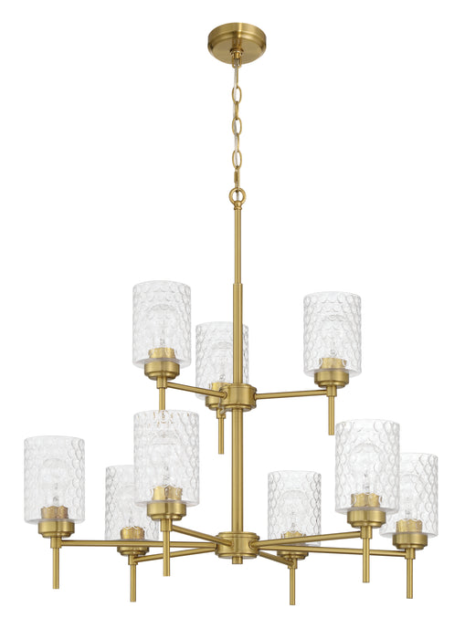 Craftmade 60529-SB Nine Light Chandelier, Satin Brass