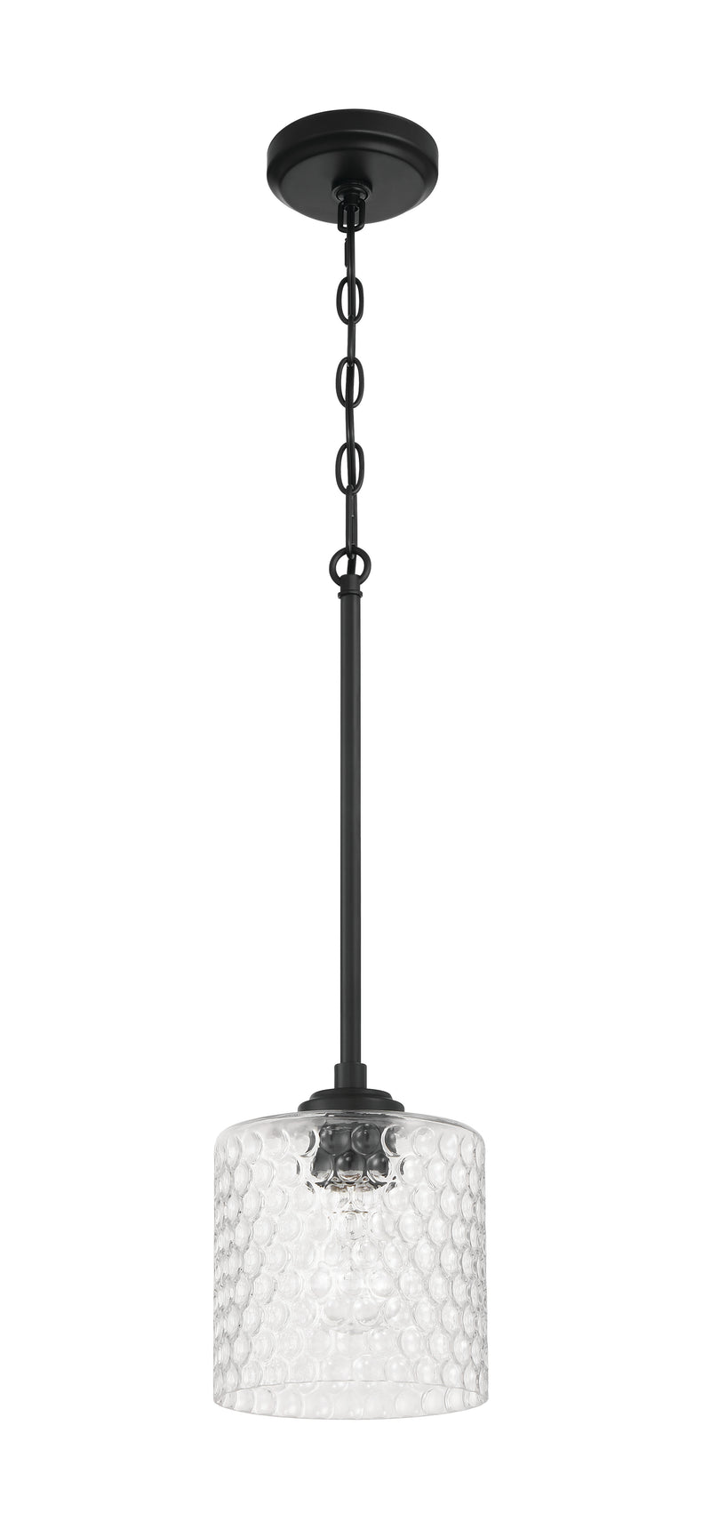 Craftmade 60591-FB One Light Mini Pendant, Flat Black