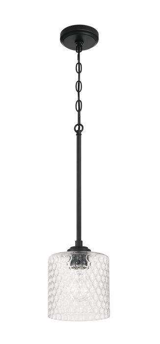 Craftmade 60591-FB One Light Mini Pendant, Flat Black