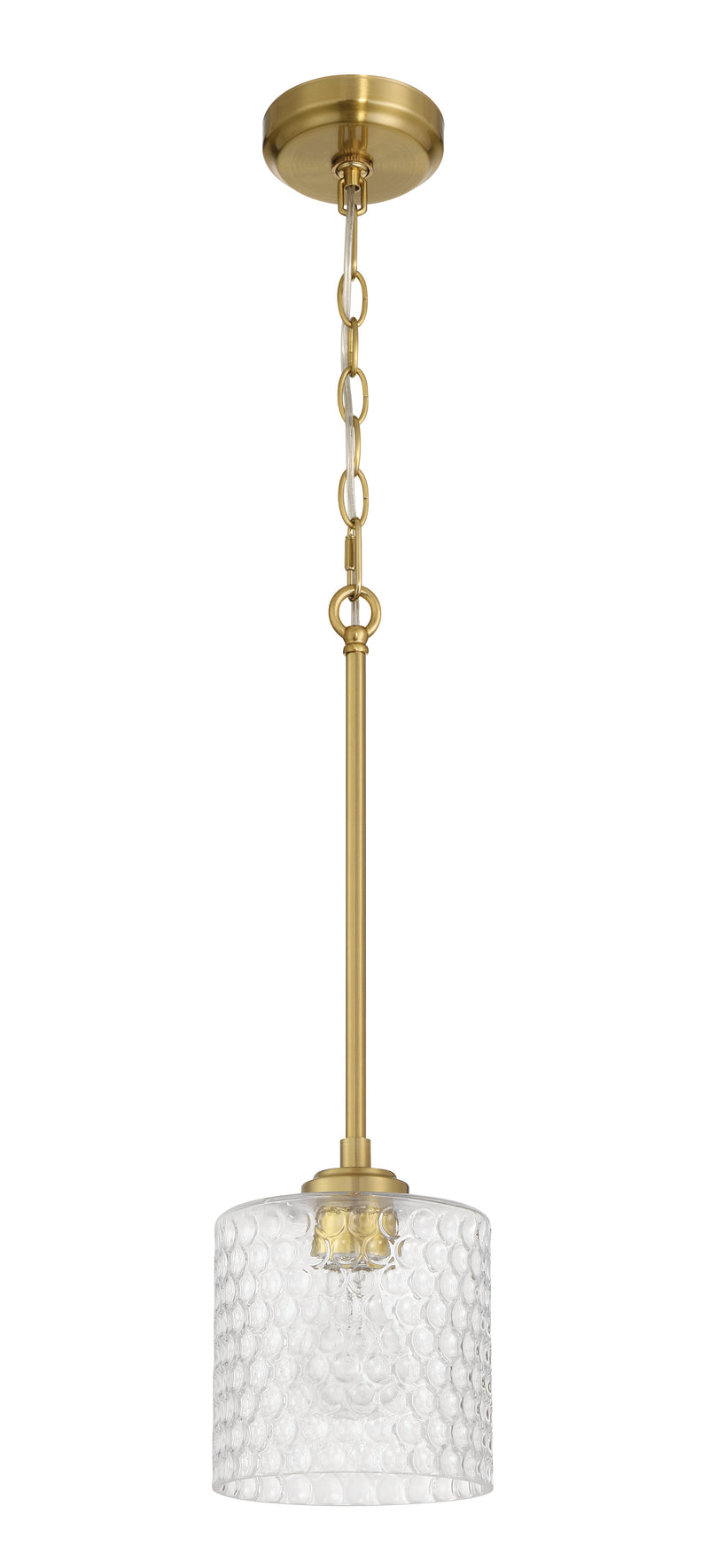 Craftmade 60591-SB One Light Mini Pendant, Satin Brass