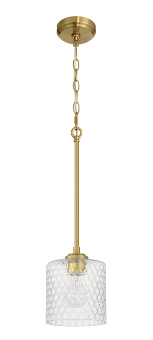 Craftmade 60591-SB One Light Mini Pendant, Satin Brass