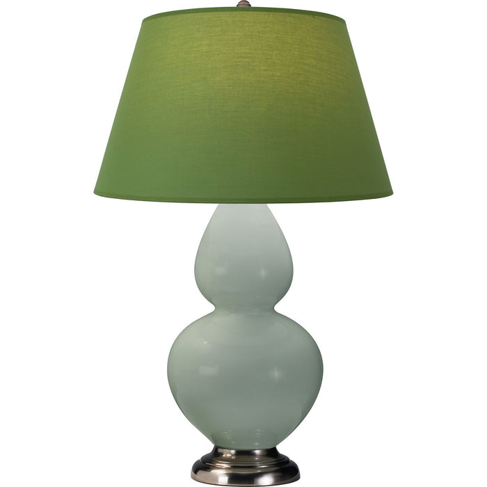 Robert Abbey 1791G One Light Table Lamp, Celadon Glazed Ceramic w/Antique Silvered