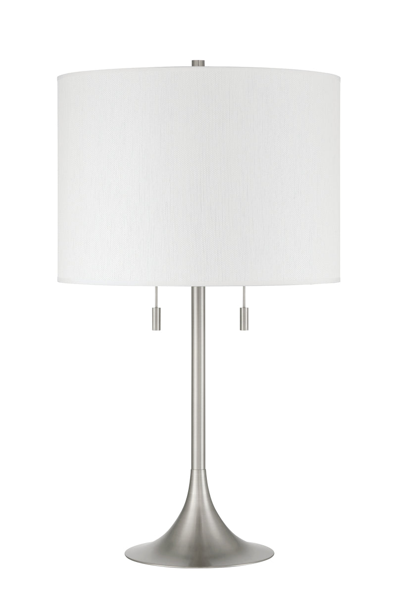 Craftmade 87003BNK-T Two Light Table Lamp, Brushed Polished Nickel