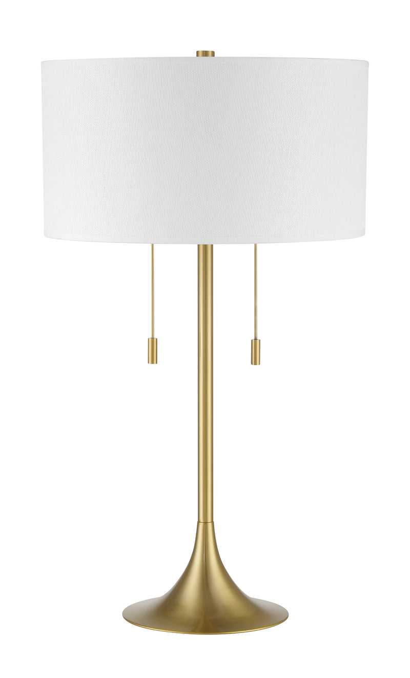 Craftmade 87003SB-T Two Light Table Lamp, Satin Brass