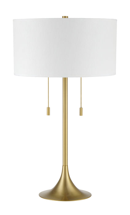 Craftmade 87003SB-T Two Light Table Lamp, Satin Brass