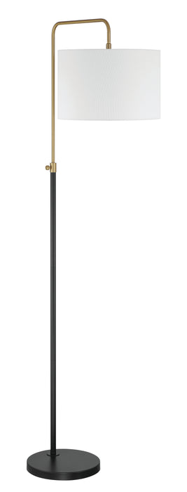 Craftmade 87008FBSB-F One Light Floor Lamp, Flat Black/Satin Brass