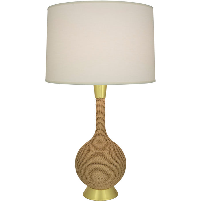 Robert Abbey 477 One Light Table Lamp, Natural Rope w/Modern Brass