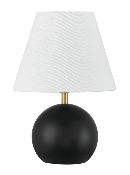 Craftmade 87012FBSB-T One Light Table Lamp, Flat Black/Satin Brass
