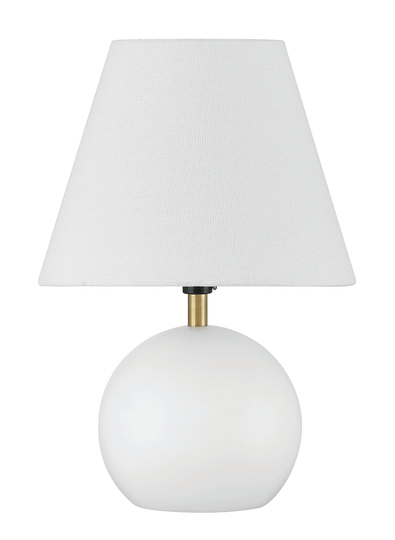 Craftmade 87012WSB-T One Light Table Lamp, White/Satin Brass