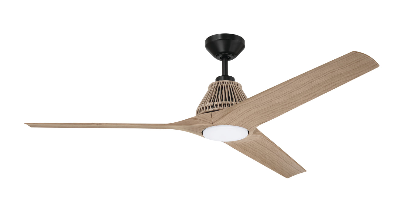 Craftmade SEA56FB3 56"Ceiling Fan, Flat Black