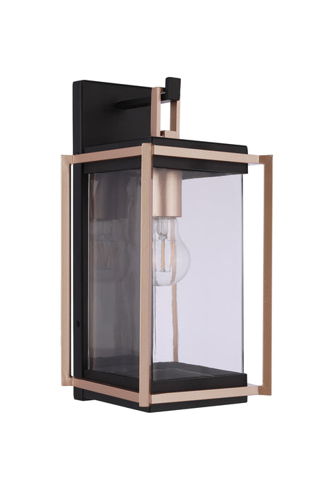 Craftmade ZA6504-MNSB One Light Outdoor Wall Lantern, Midnight / Satin Brass