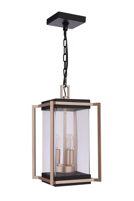 Craftmade ZA6511-MNSB Three Light Outdoor Pendant, Midnight / Satin Brass