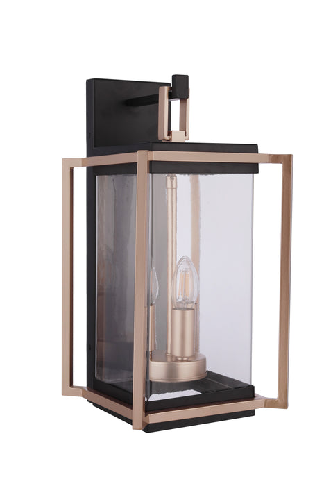Craftmade ZA6514-MNSB Three Light Outdoor Wall Lantern, Midnight / Satin Brass