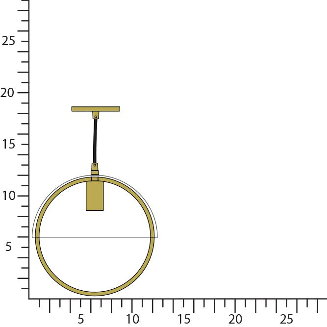 Robert Abbey 602WHT One Light Pendant, Lacquered Burnished Brass w/White Painted Metal