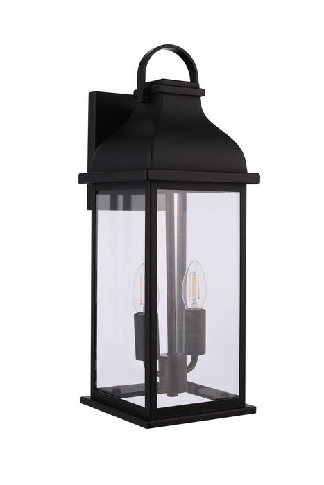 Craftmade ZA7214-MN Two Light Outdoor Wall Lantern, Midnight