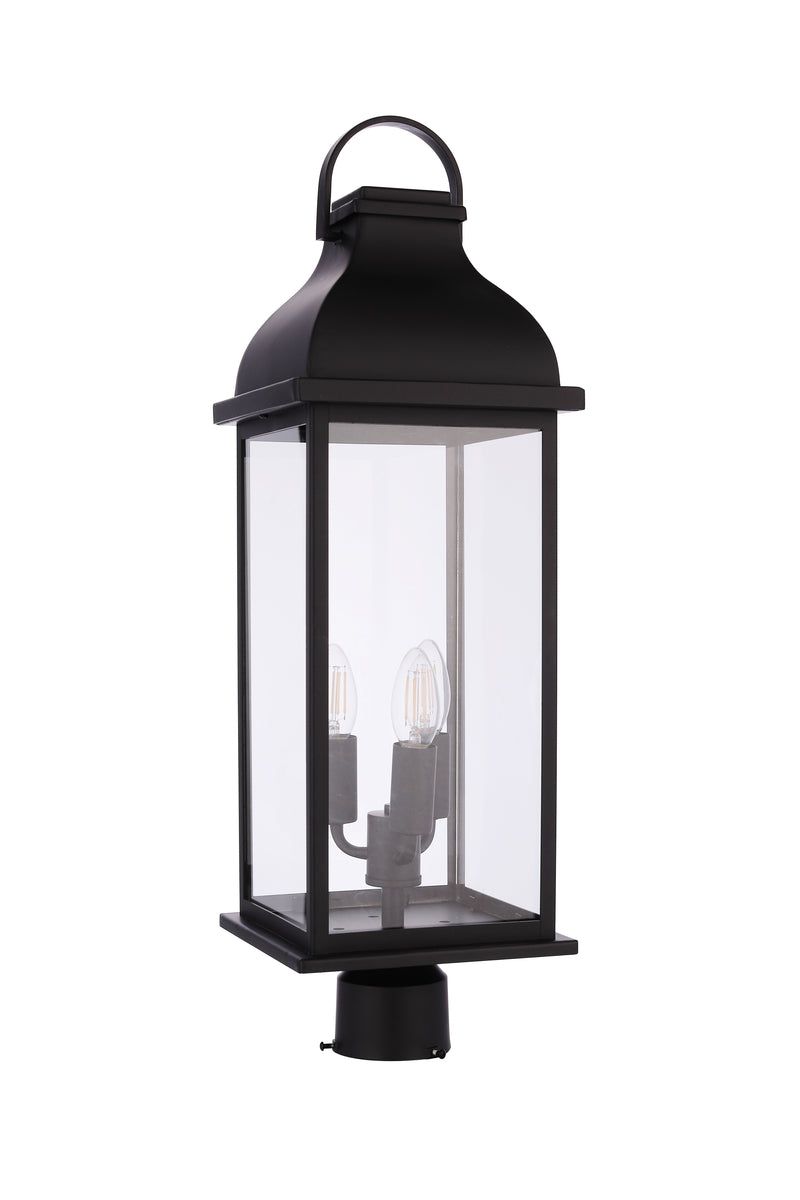 Craftmade ZA7225-MN Three Light Outdoor Post Mount, Midnight