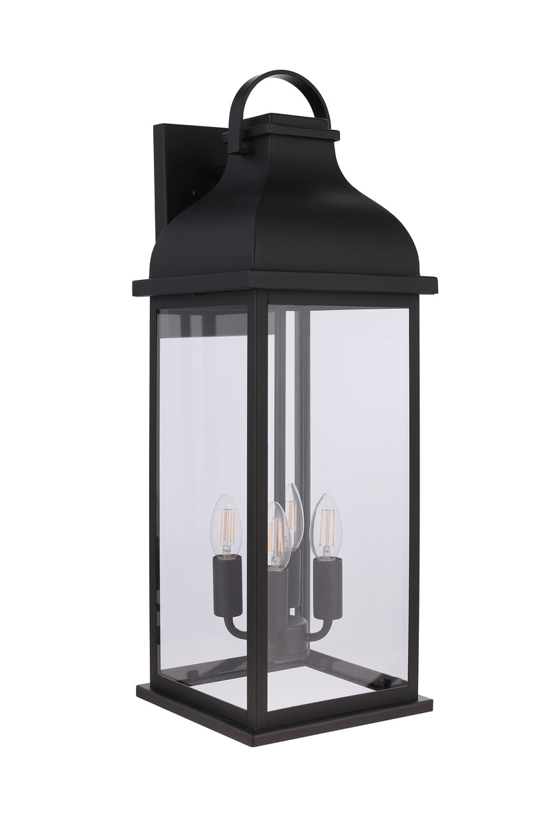 Craftmade ZA7234-MN Four Light Outdoor Wall Lantern, Midnight