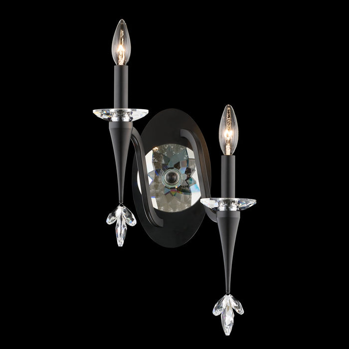 Schonbek S47502-51R Two Light Wall Sconce, Black