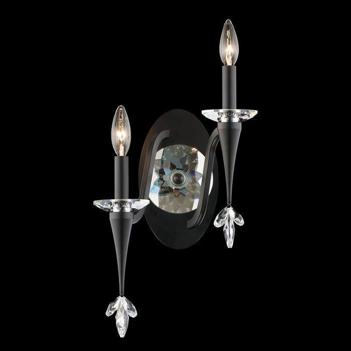 Schonbek S47504-51R Two Light Wall Sconce, Black