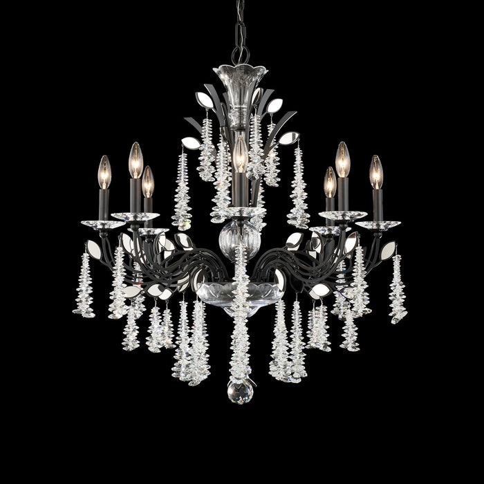 Schonbek S58508-51R Eight Light Chandelier, Black